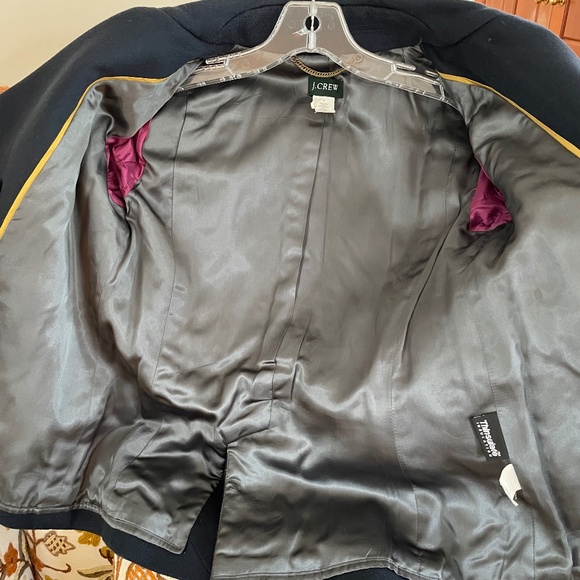 JCREW Women’s Navy Blue Wool Pea Coat Size 4 - Picture 6 of 10